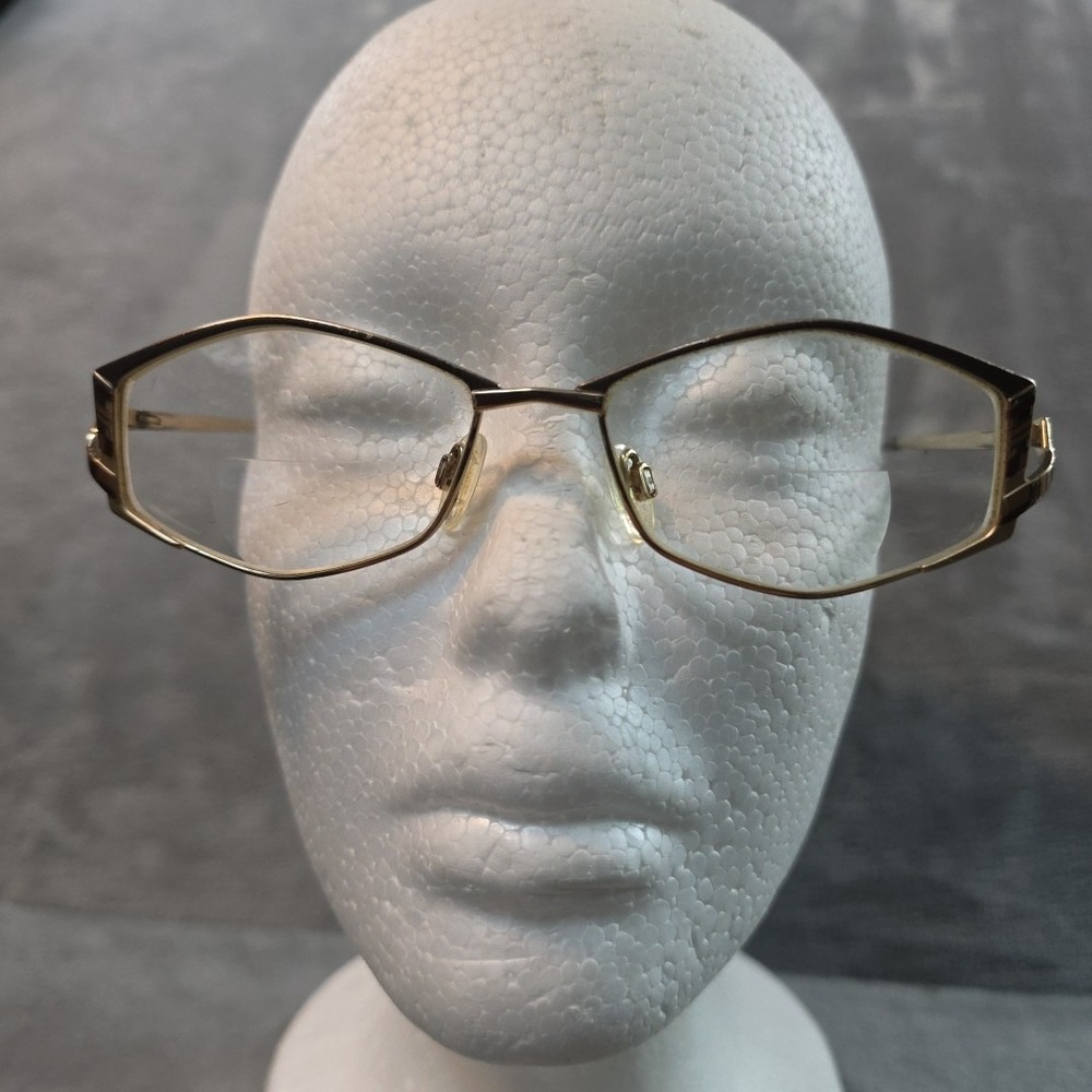 Cazal Mod.456 Col.341 Eyeglasses Gold Black Full Rim Frames 53-15-135 Women's‎